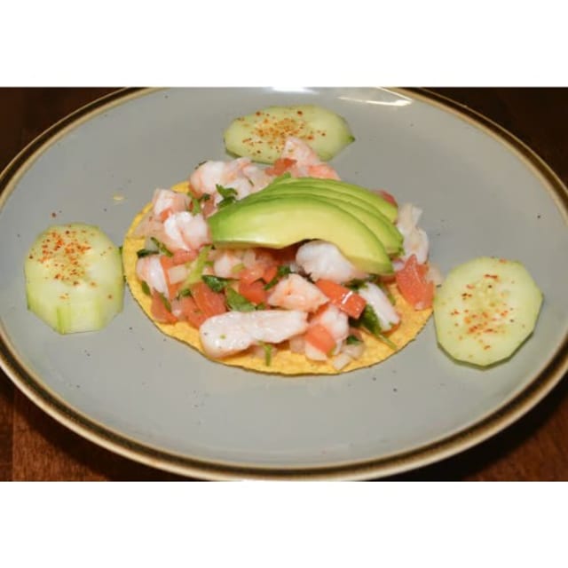 Ceviche Tostada.