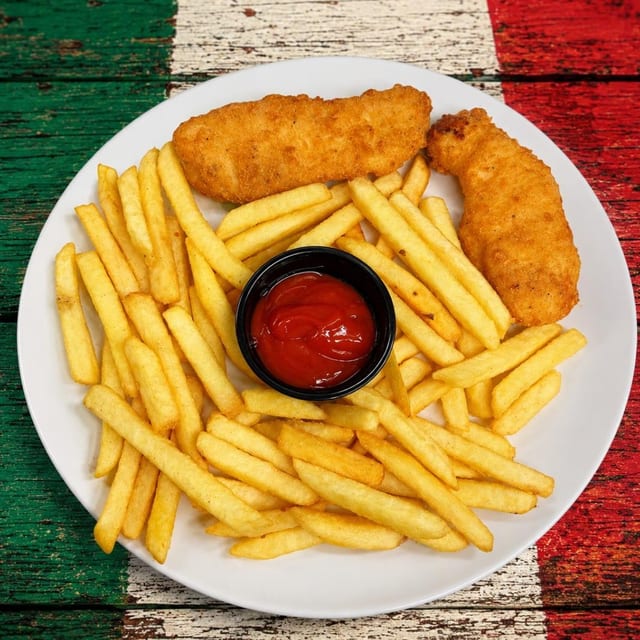 Kids Chicken Fingers and French Fries.